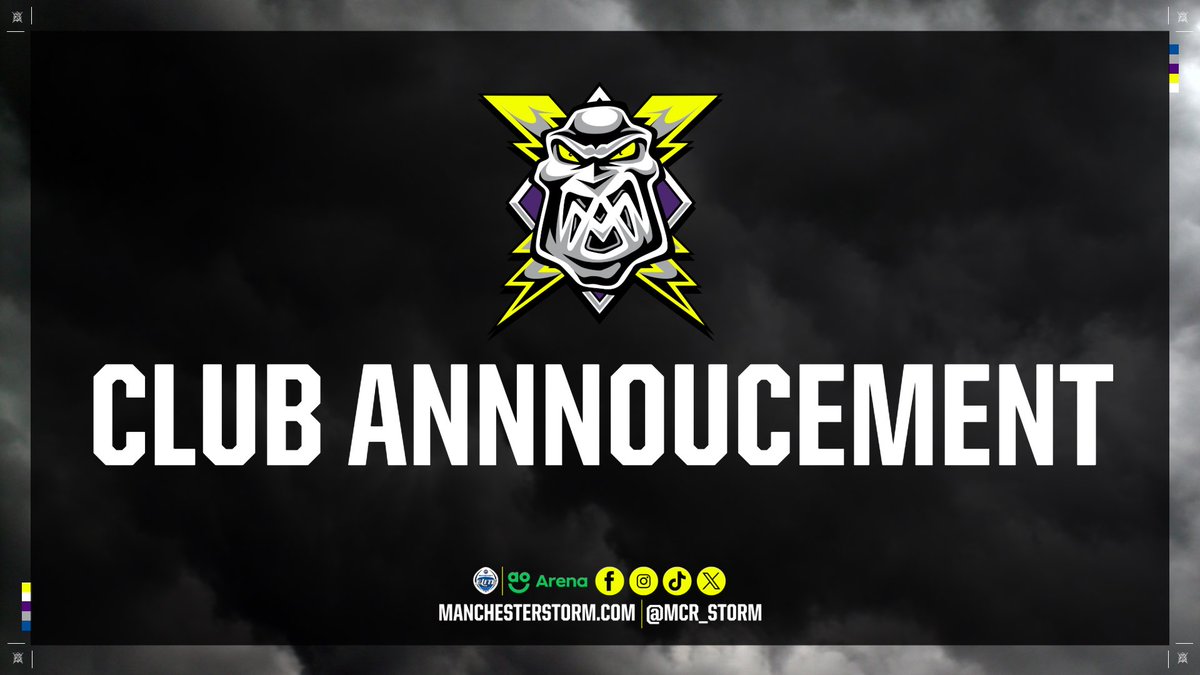 Mcr_Storm's tweet photo. ⛈️ 𝗖𝗟𝗨𝗕 𝗔𝗡𝗡𝗢𝗨𝗖𝗘𝗠𝗘𝗡𝗧 

Unfortunately today’s Manchester Storm game vs @PanthersIHC has been suspended due to a technical issue with the ice.

We sincerely apologise to supporters and ticket holders for the disruption and would like to thank everyone in attendance for their patience. 

We advise attendees to retain their tickets which will remain valid for the rescheduled fixture. 

Those with single-game tickets for this game and seeking a refund are advised to contact their point of purchase. 

The rescheduled game will take place on Wednesday 14th October 2026.

Manchester Storm and @AOArena would like to thank attendees for their understanding.