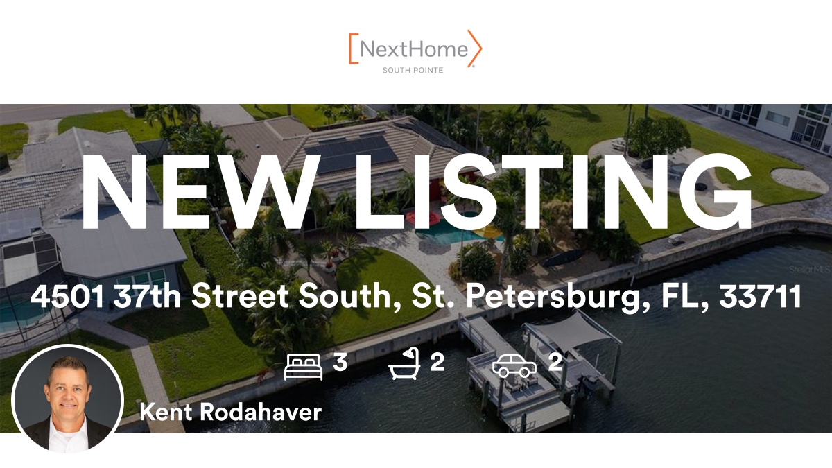 SunshineBayLife's tweet photo. 🛌 3 🛀 2 🚘 2
📍 4501 37th Street South, St. Petersburg, FL, 33711

My latest listing on RateMyAgent.
https://t.co/tE1r8WwfLi

...
#RateMyAgent #RealEstate #NextHomeSouthPointe #KentRodahaver #Renowned #StPeteRealEstateExpert #JustListed https://t.co/zpZLzIfggu
