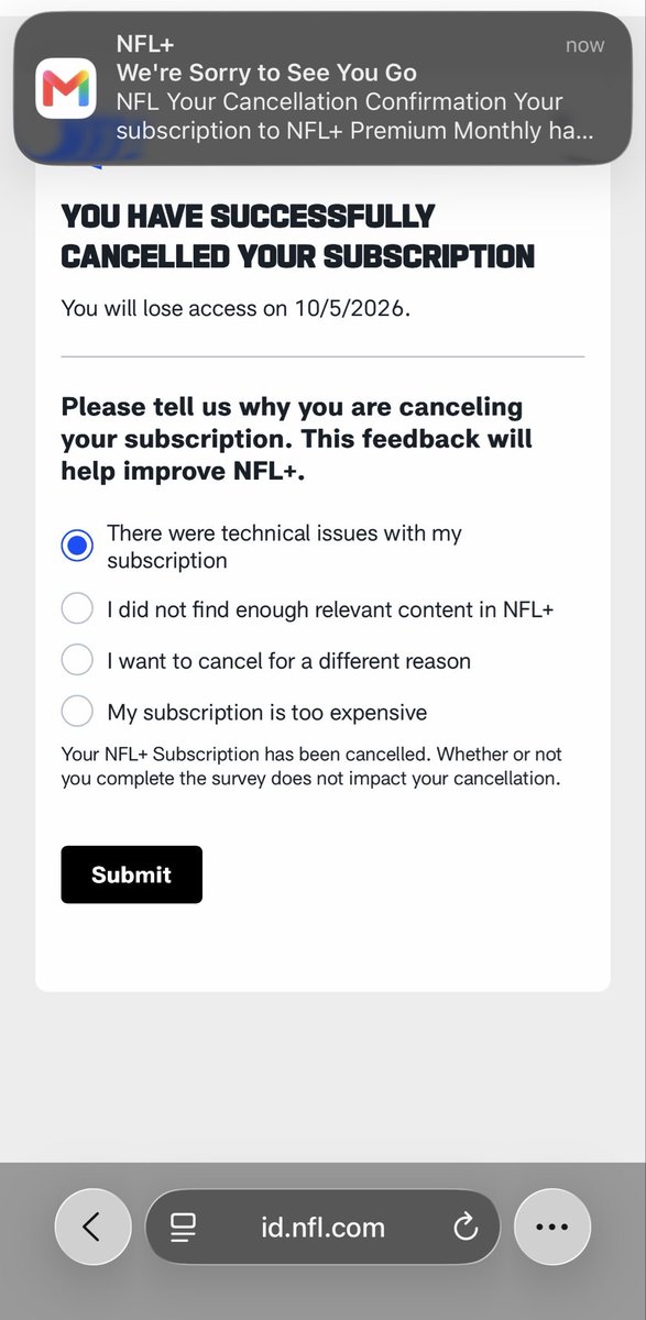 BigDogBurnerr's tweet photo. @Send1t @NFLPlus Encourage everyone to cancel. Otherwise this will always be the case https://t.co/IR55Y2ztPe
