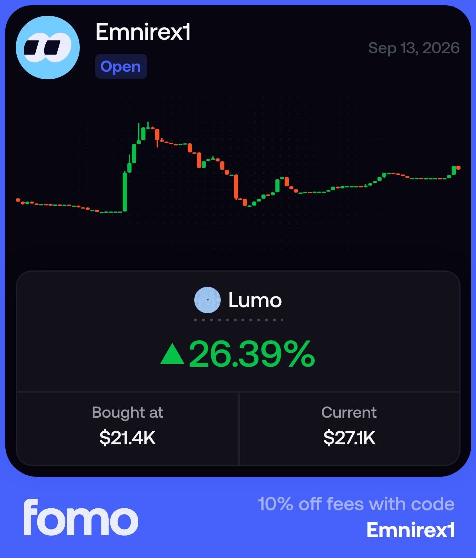 emnirex's tweet photo. Have you made any money this month or i should come to your rescue? 

+35% up on $LUMO - biological intelligence → simulated neural systems → interactive AI. https://t.co/0ImT7ynTuA
