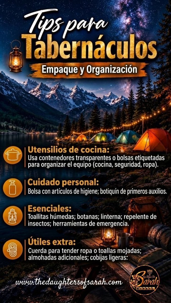 DOS_IUIC's tweet photo. ¡Ya se acerca Tabernáculos! ¿Cómo vas con tus preparativos? 👀 Aquí te dejamos algunos tips para ayudarte con el empaque y la organización. 

#DOS #HDS
#Tabernáculos2026
#Preparativos #TipsParaTabernáculos https://t.co/SMWupCsLsR
