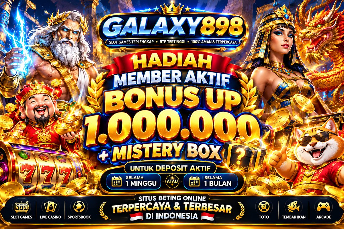 _galaxy898's tweet photo. 📣  GALAXY898 SLOT GACOR
🥳  BONUS NEW MEMBER 20%  ✔️
🥳  BONUS DEPOSIT 10%  ✔️
😏  BONUS REBATE HARIAN 1%  ✔️
😏  BONUS CASHBACK 3%   ✔️
🫴 EVENT Mistery Box ( claim 3x/hari )  ✔️
😎  PULSA TANPA POTONGAN ✔️

Link Alternatif: https://t.co/uw7GMPbev7
#slotgacor #slotonline #slot https://t.co/1gCtldzPsB