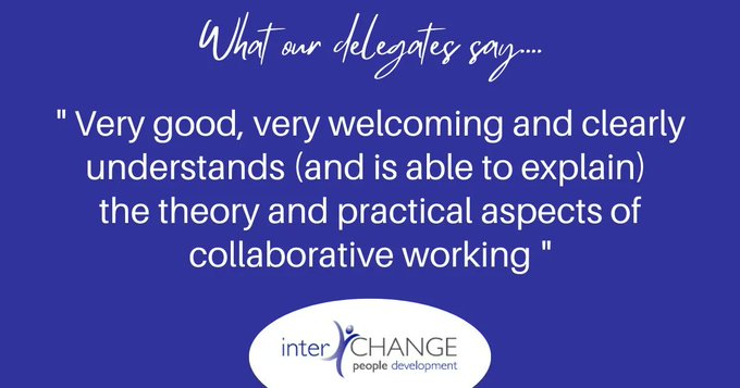interchangepd's tweet photo. Feedback from our delegates is so important to us. We strive to help you get the most from our courses for continued improvement and development. #CollaborativeWorking #Development https://t.co/tmPIFgt2EO