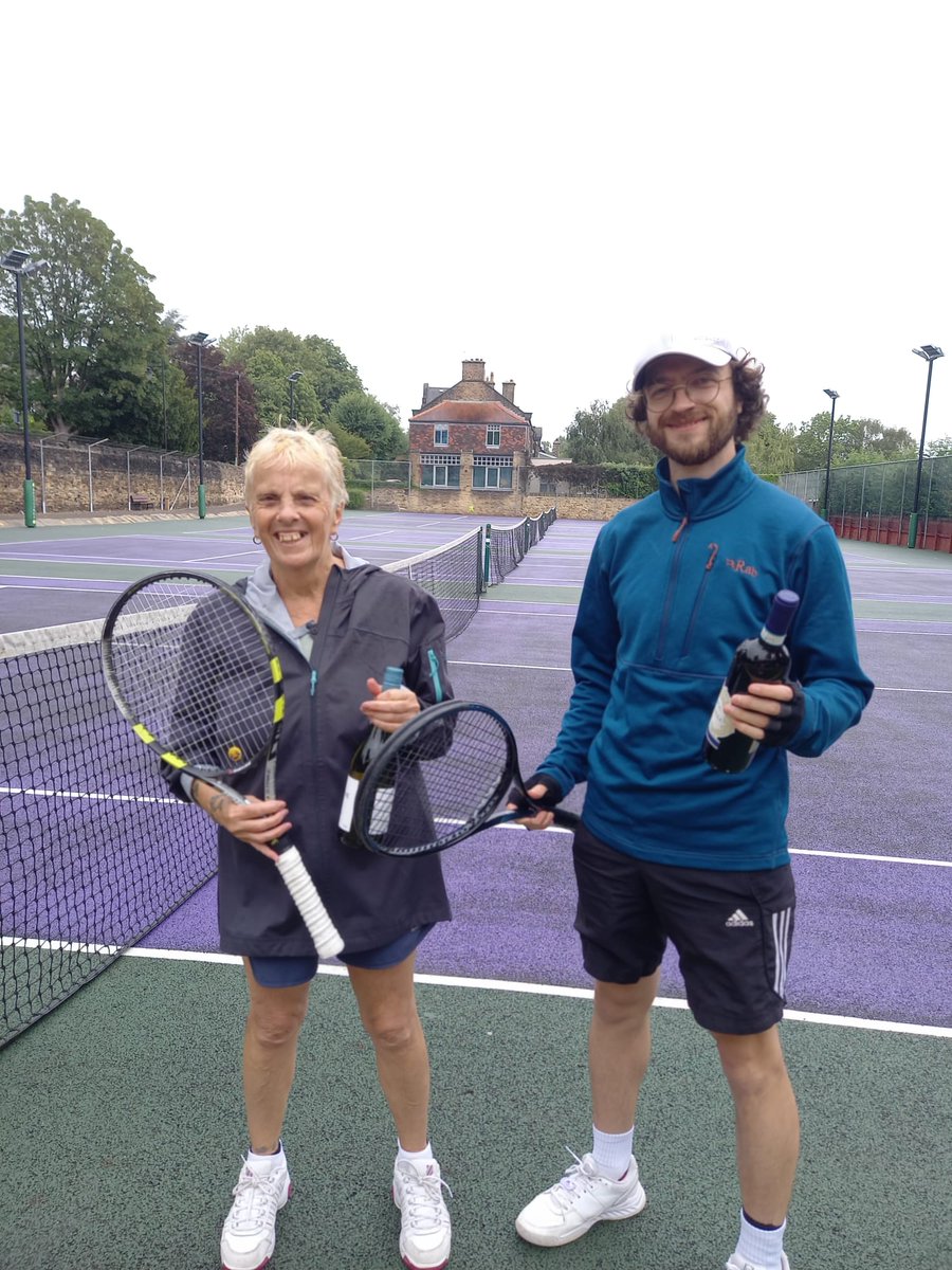 RustlingsLTC's tweet photo. Congratulations to Denise 🏅and Sam 🏅 who were the winners of July's social tournament @RustlingsLTC. Thankfully, the wet conditions did nothing to deter the enthusiasm of everyone who helped to make the day so competitive and enjoyable. https://t.co/ZNPW4ZIPTn