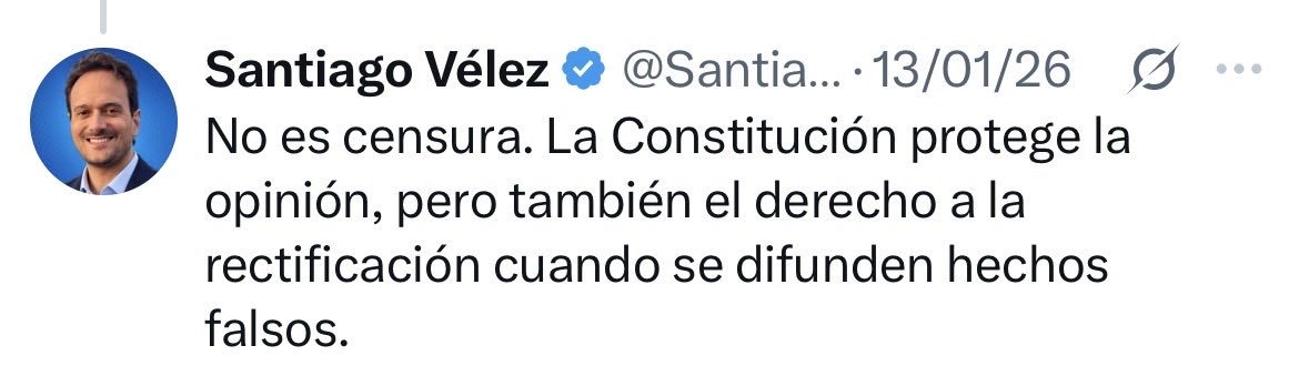 setogon's tweet photo. @SantiagoVelezP Esto no es censura? Esto no lo protege la constitución? https://t.co/pL2uiZ8ZqH