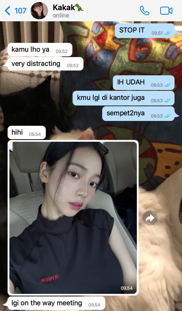 lighterlatte's tweet photo. — another convo of kakak🦖 and her gf🐈

Winrina / Jiminjeong one tweet AU https://t.co/6SQjTUDoyY
