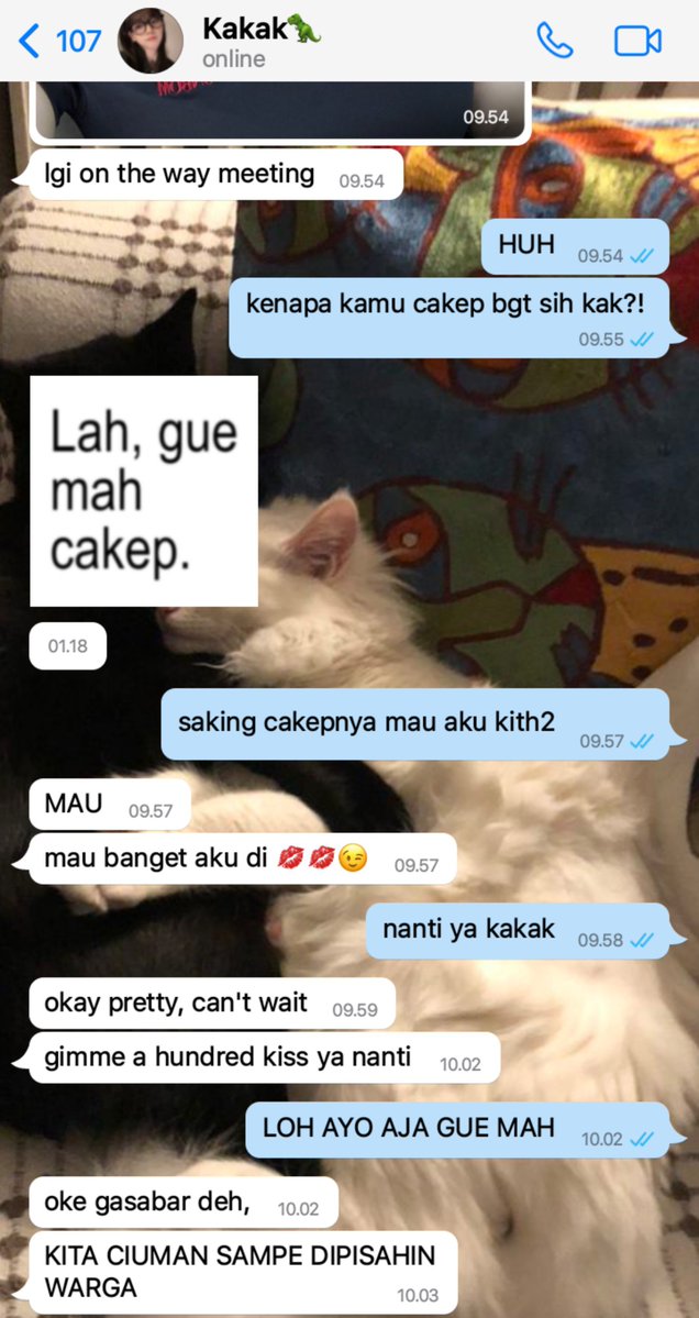 lighterlatte's tweet photo. — another convo of kakak🦖 and her gf🐈

Winrina / Jiminjeong one tweet AU https://t.co/6SQjTUDoyY