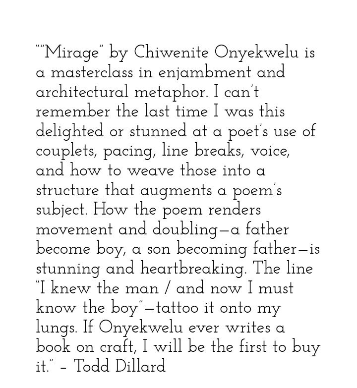 Chiwenite_O's tweet photo. I have emerged second-place winner of the 2026 Variant Lit Poetry Prize.

I'm grateful to the wonderful judge, Todd Dillard, to the amazing Megan Nichols and all the editors at Variant Lit. 🙌🏾 

Congratulations to the winners &amp; to everyone on the shortlist. 💎 https://t.co/oHl3U4MoPM