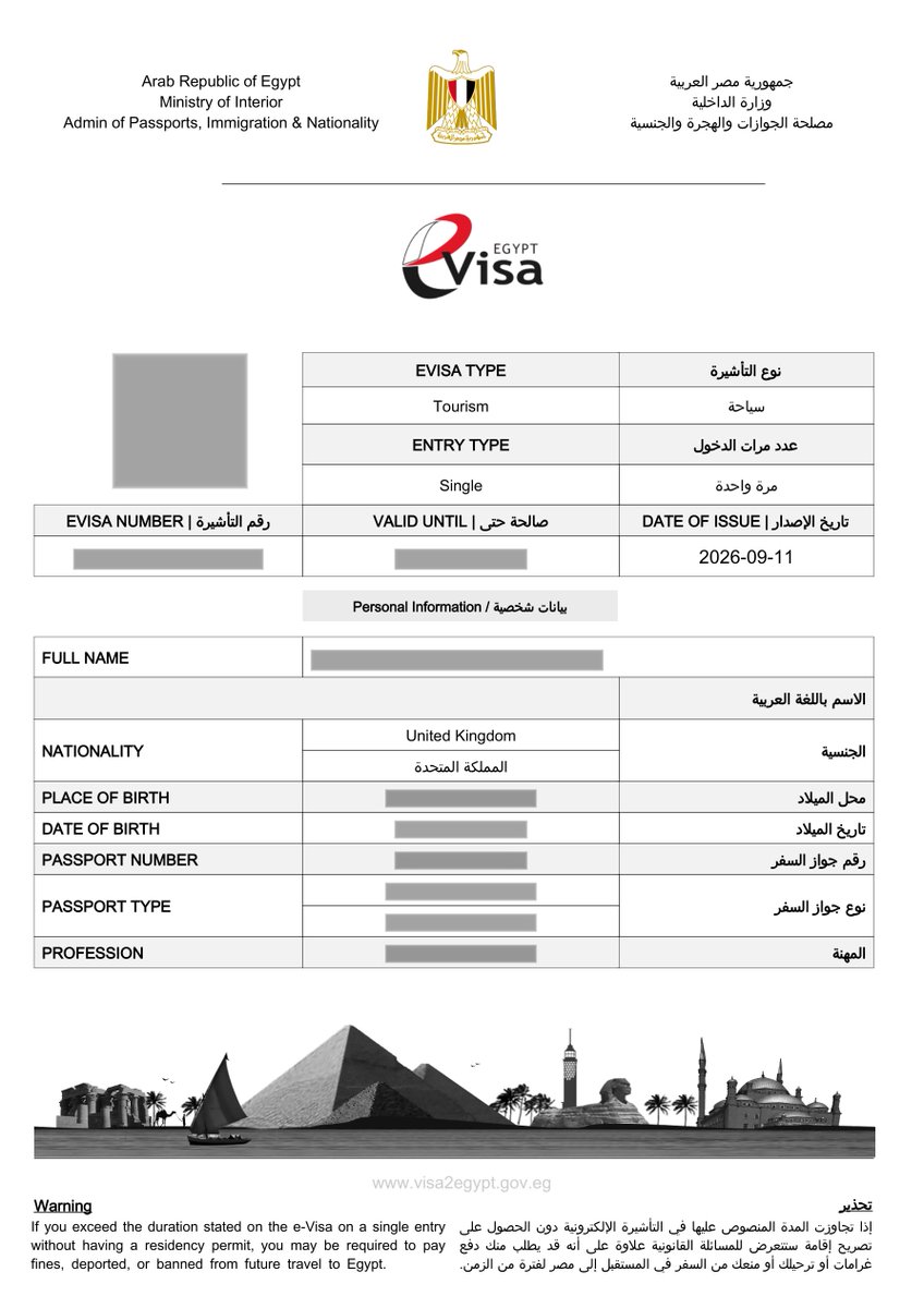 alymoursy's tweet photo. This UK national signed up on @VeezaAI, submitted everything in exactly 6 minutes and 30 seconds, and in 3 days, we sent him the visa. This is the future. Get in. https://t.co/NbefS306Fd