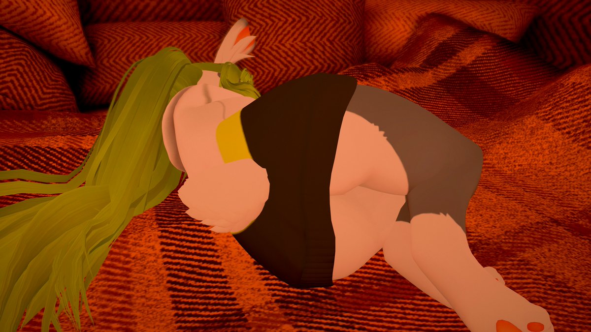 maythebun's tweet photo. I'm so tired... you can cuddle up to me if you want, just... lemme sleep... 🐇💤 #vrchat https://t.co/EH8F3tdXKz