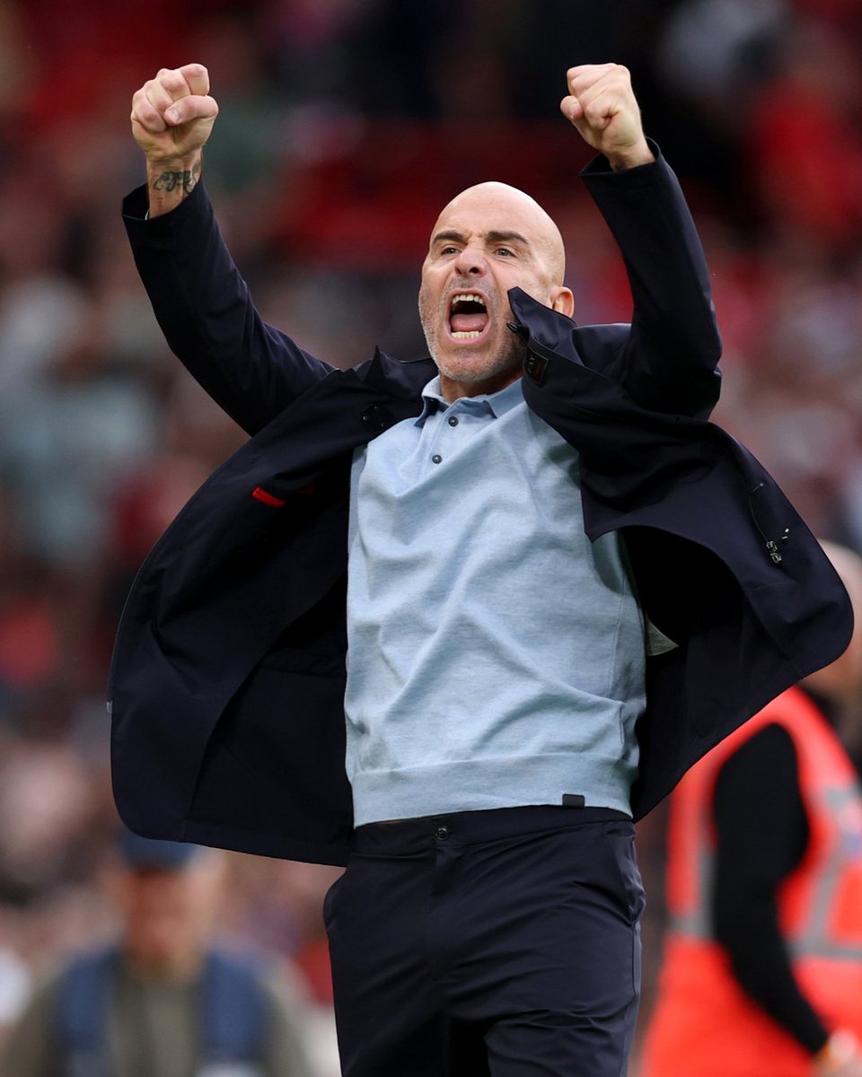 premierleague's tweet photo. Tasting victory in his first Manchester derby 🩵 https://t.co/qQ3jvfAUCB