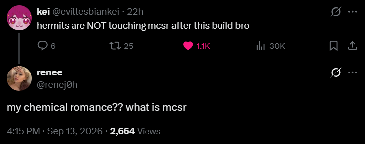 koolaidn_man's tweet photo. my favorite mcr/mcyt phenomenon ever https://t.co/nWhduO6JRn