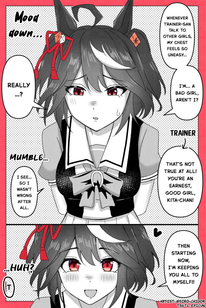 EDemocraft's tweet photo. "Kitasan Black wants to keep you all to herself"

Art by @siro_chidori 

Please like and follow the artist's original work too!
#Umamusume #UmaTranslations https://t.co/Svmy7TN5bE