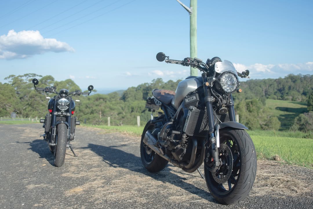 NanceeDatkb4e's tweet photo. Saturday ride with the Yamaha XSR900 and Triumph Trident 660. Shot on Nikon D610 with Nikkor 28-105mm f3. 5-5. 6. https://t.co/CacklCMMKc