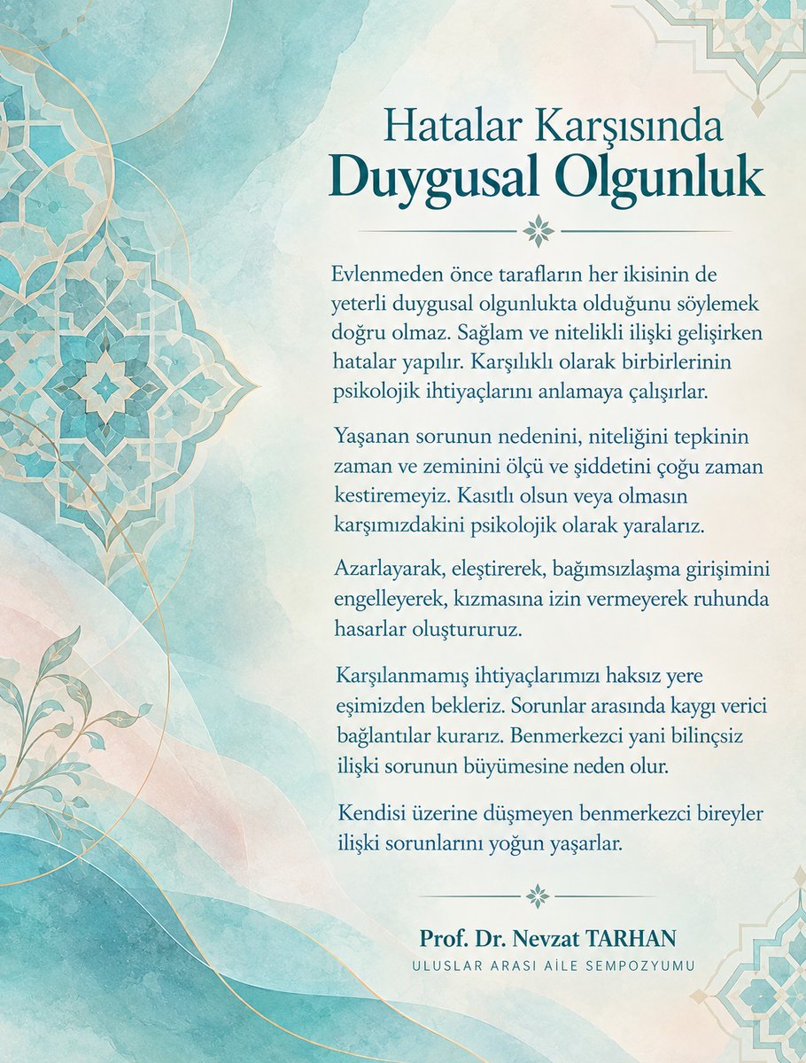 sumozaslan's tweet photo. #DuygusalOlgunluk #NevzatTarhan #AileDanışmanlığı #İlişkiPsikolojisi #Evlilik #Psikoloji https://t.co/eCWBFC8COI