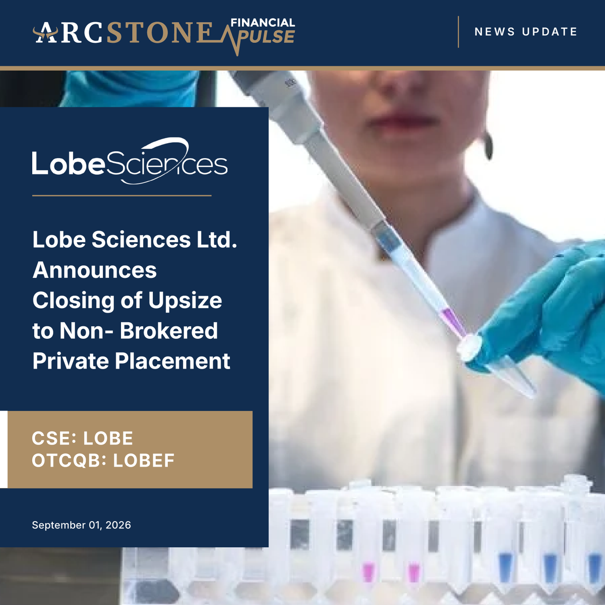 ArcstoneFPulse's tweet photo. Lobe Sciences Closes Upsized Non-Brokered Private Placement

https://t.co/K2FyDbzapD

#LOBE #LOBED #LobeSciences #Biotech #LifeSciences #PrivatePlacement #CapitalMarkets #Healthcare #Investing #CSE $LOBE.CN https://t.co/rnLdZe6n1g
