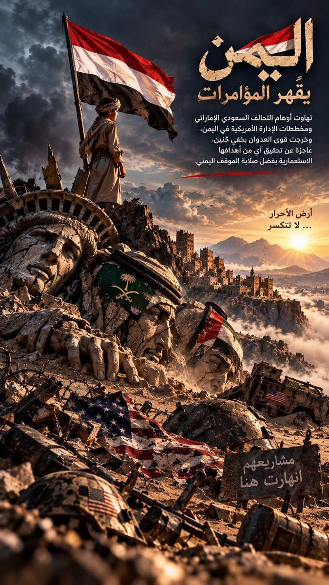 ly_hsyn76786's tweet photo. قالوا سيسقط اليمن في أسبوع! فمرّ الأسبوع… ومرّ الشهر… ومرّت السنوات واليمن شامخ أبياً، وصنعاء حرة والعدوان يبحث عن مخرج يليق بهزيمته المدوية 

#يمن_العزة_والانتصار https://t.co/EgXxiJCfmU