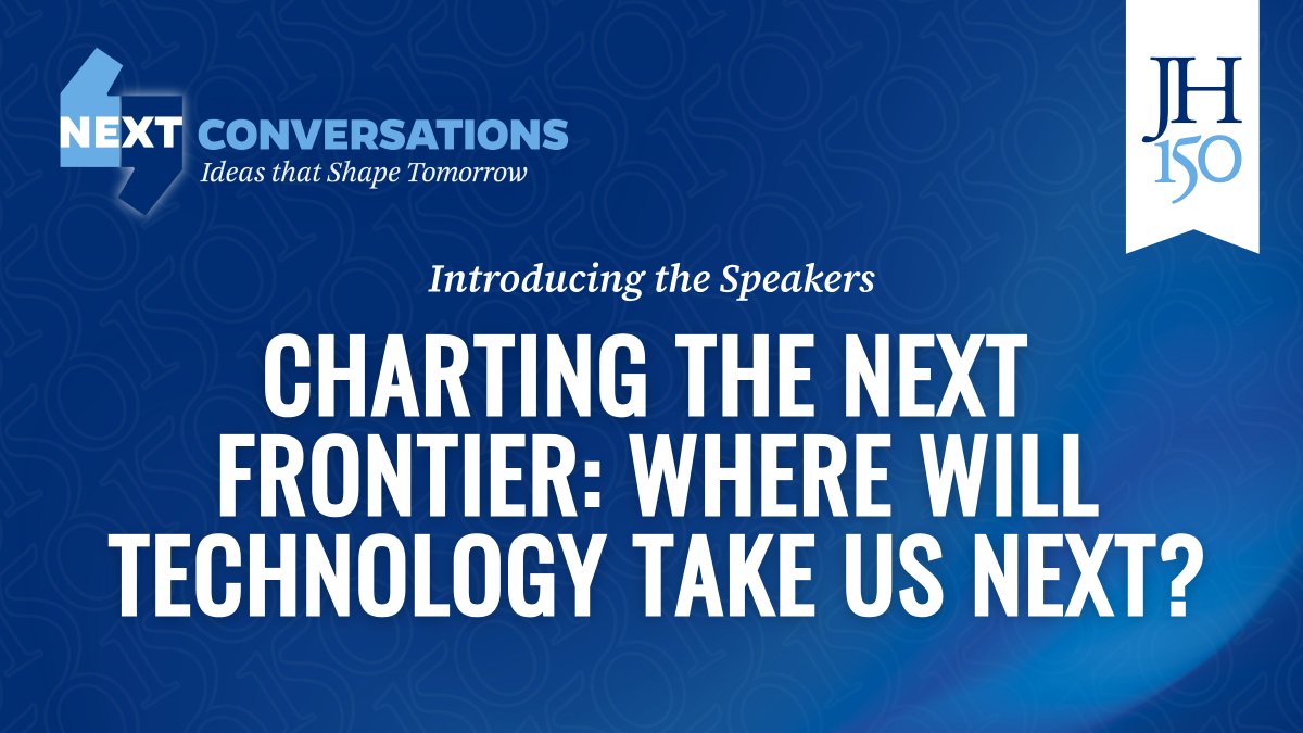 JHUBloombergCtr's tweet photo. Monday night in Washington: Two conversations about where technology will take us next. Meet the experts. 

Part of #NextConversations, @JohnsHopkins' yearlong series marking 150 years.

📍 #HopkinsBloombergCenter
🗓️ Monday, Sept. 14, 6 p.m.
📺 Livestream link coming soon. #NextConversations #JHU150 #AIGovernance #ArtemisII