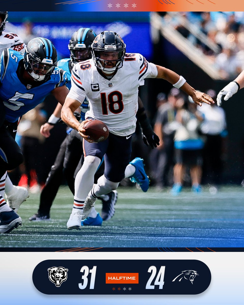 ChicagoBears's tweet photo. What a half 🤯 https://t.co/uXX2oJ6hCU