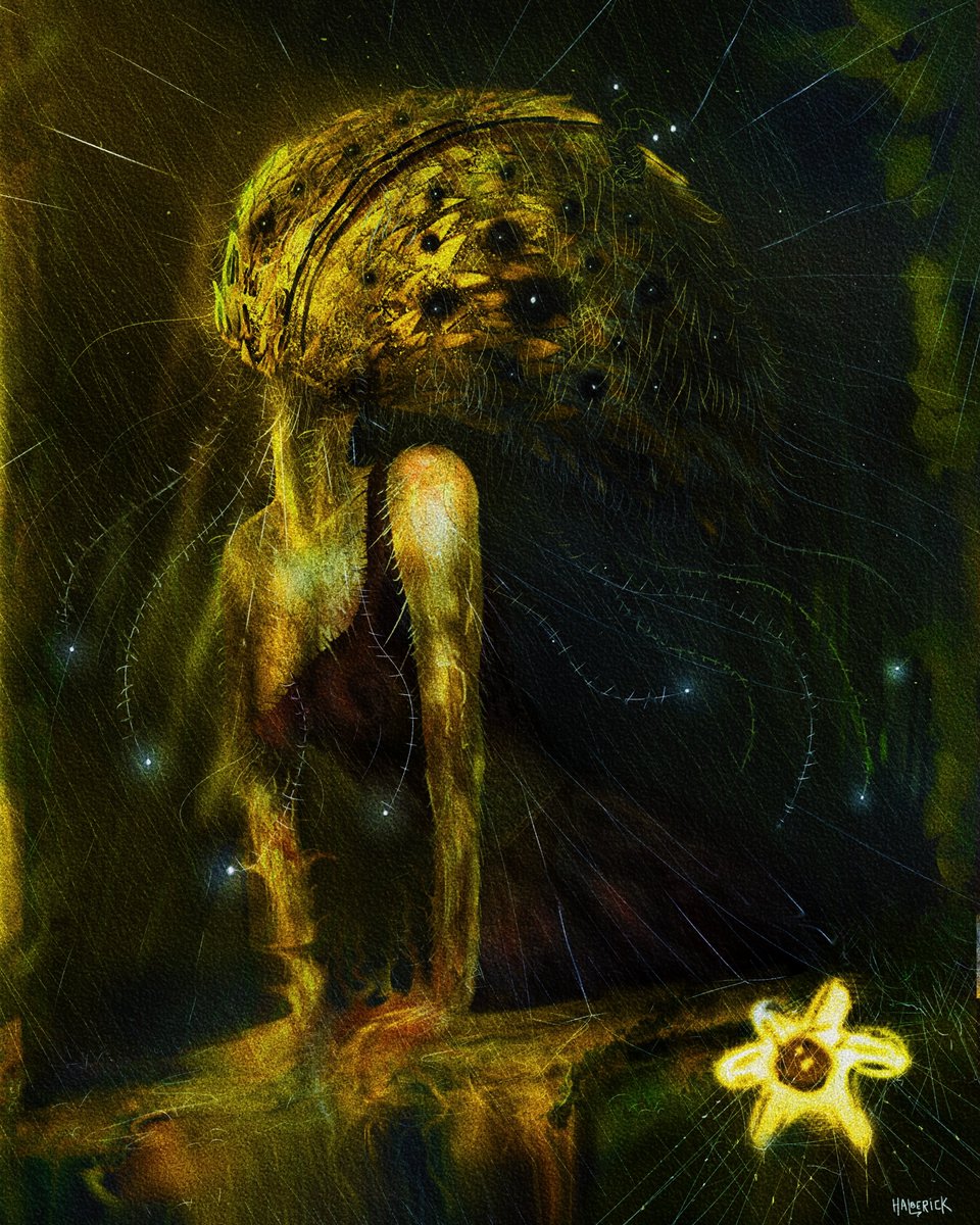 TheHalberick's tweet photo. Hues of Allebloom is my personal project that I hope will one day become a game!

It's a world inspired by cosmic horror, dark fantasy, and fairy tales.

A kingdom that found utopia for the mind, and ruin for everything else. https://t.co/x7zBHjejPN