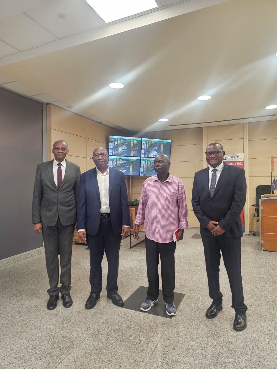 ugemb_russia's tweet photo. 🇺🇬🇷🇺On 12 September, Amb. Olara Otunnu, Uganda’s candidate for UN Secretary-General, arrived in Moscow accompanied by Rt. Hon. Dr. Ruhakana Rugunda, Special Presidential Envoy of the Republic of Uganda. https://t.co/3QgTN4IPmZ