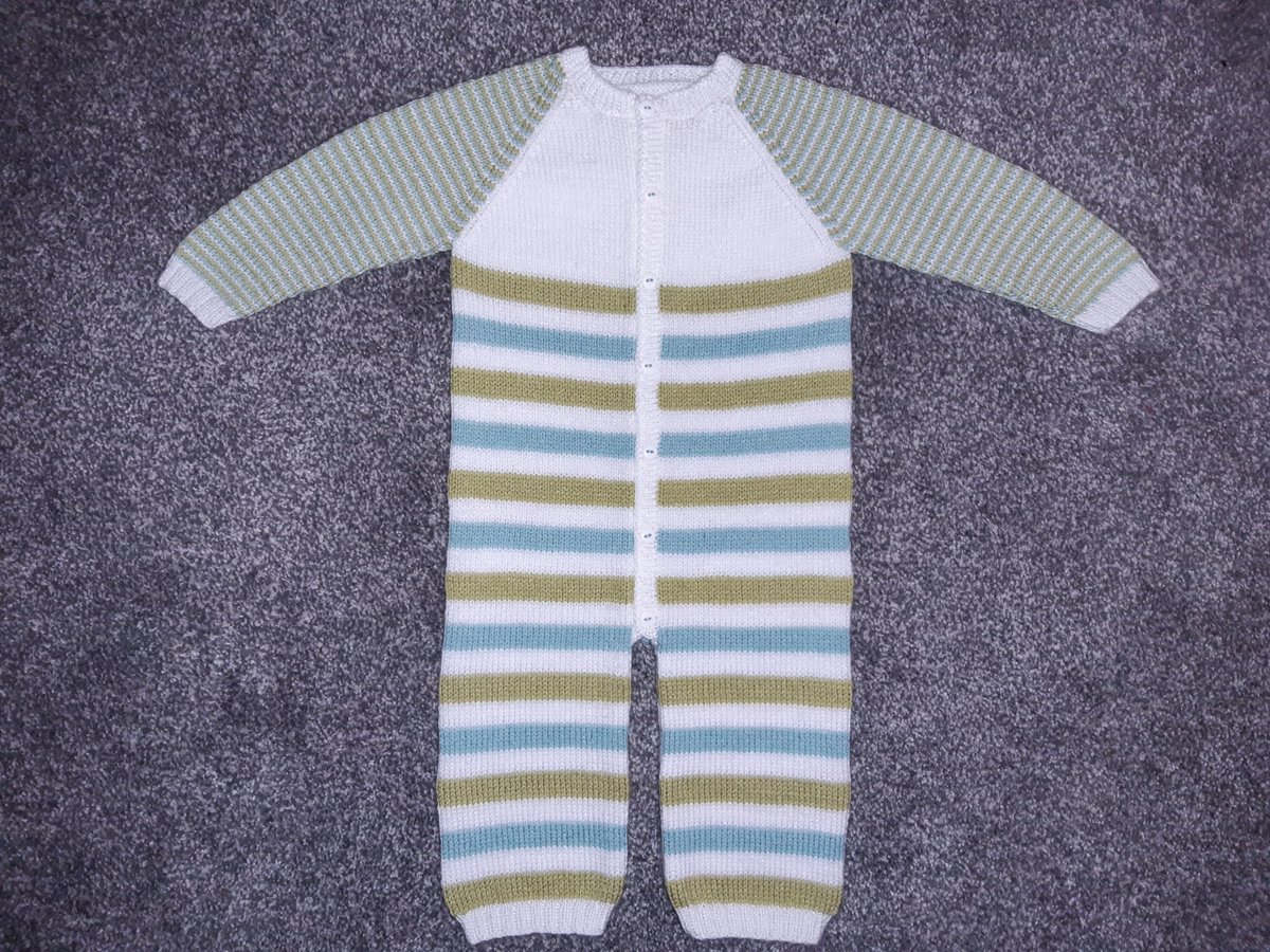 knitadventures's tweet photo. Hey everyone, hope you've all had a good weekend. Here's a baby jumpsuit I made a while ago, it was my first attempt and although it isn't perfect I was still really pleased with it 😊 https://t.co/20ULIS19Jv
