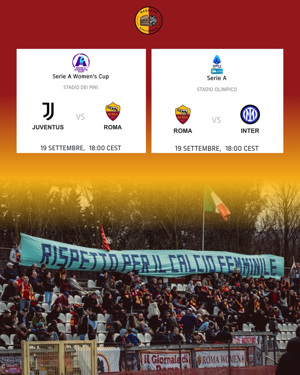 RG1927's tweet photo. Nuova stagione, stessa gestione superficiale della Federazione.

Sovrapposizione di orari che si traducono per l’ennesima volta in una mancanza di rispetto verso i tifosi che avrebbero il pieno diritto di poter seguire entrambe le gare. 

#RagazzeGiallorosse
#ASRomaFemminile https://t.co/UT6ORsGhE7