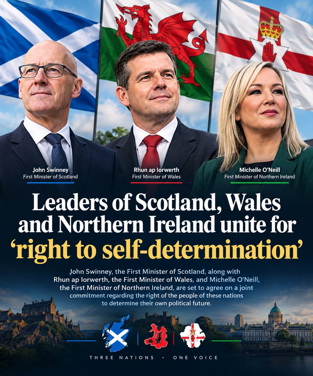 scot_4ever's tweet photo. Leaders of Scotland, Wales and Northern Ireland unite for 'right to self-determination. https://t.co/52XTP6ntQM
