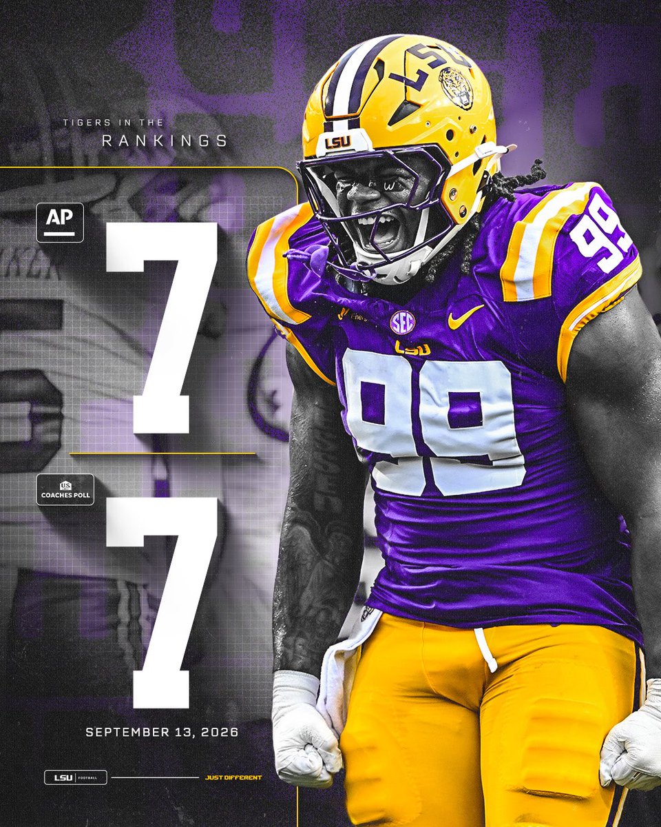 LSUfootball's tweet photo. Week 2 Rankings https://t.co/vDeBNVdym6
