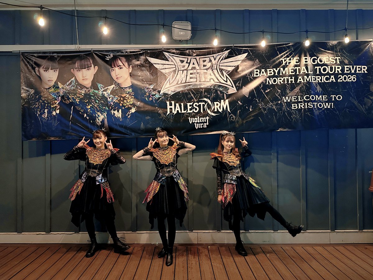 BABYMETAL_JAPAN's tweet photo. Thank you for coming to BABYMETAL WORLD TOUR 2026 in Bristow!!🎶 
#BABYMETAL #JiffyLubeLive https://t.co/MyD0lVrgE5