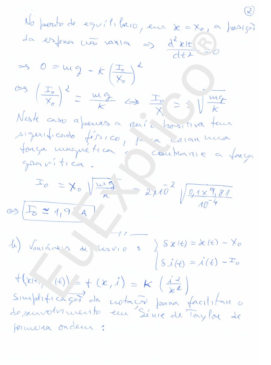 euexplicolhe's tweet photo. Resolução de exercício de Controlo.
Linearização de Sistema não-Linear utilizando a expansão em Série de Taylor.
https://t.co/0AI2s20D90

#euexplico.pt, #EuExplico®, #explicações, #explicacoesensinosuperior, 
Explicações de ensino superior online
Explicações de engenharia https://t.co/TuR3mUlN09