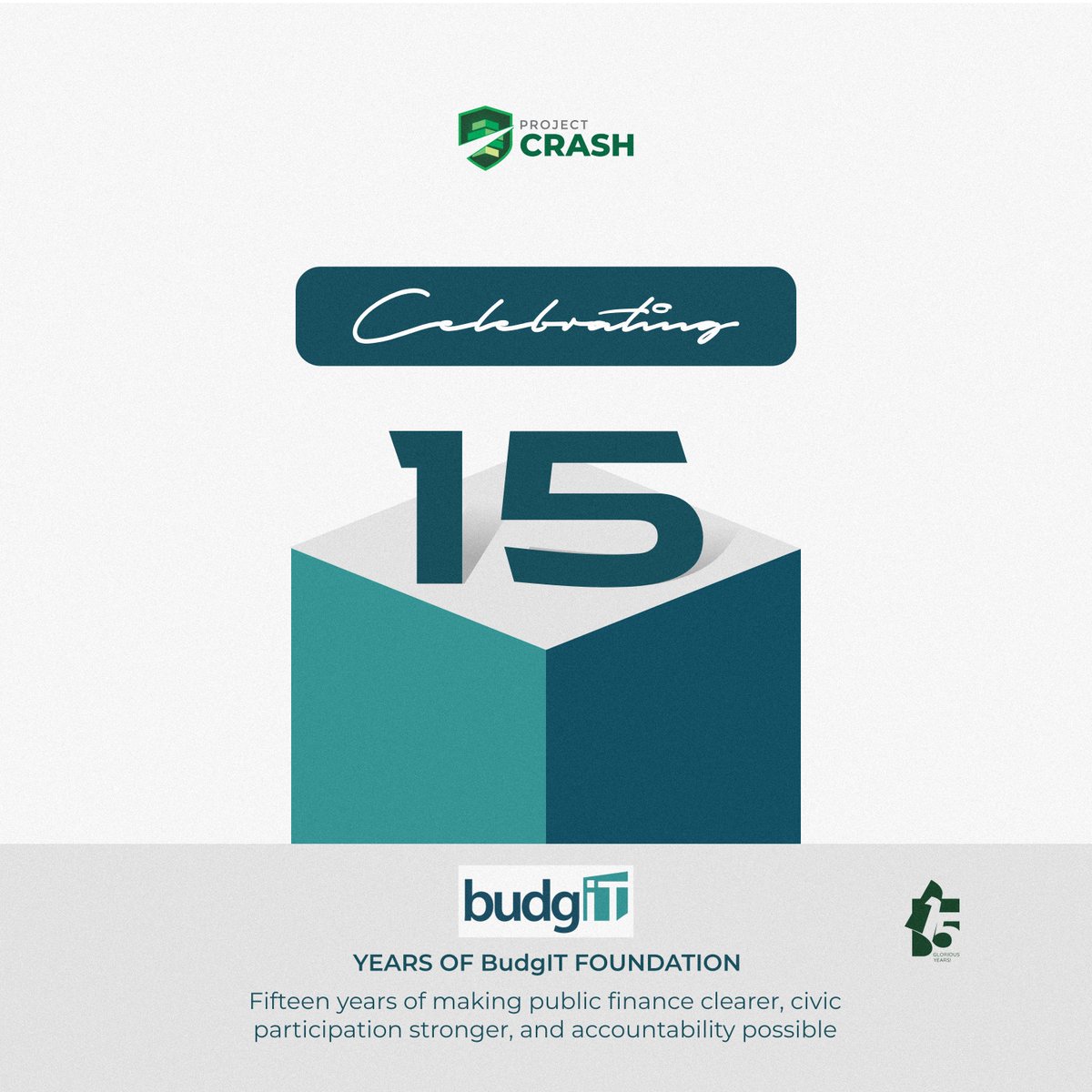 projectcrash_'s tweet photo. For 15 years, BudgIT Foundation has helped make public finance understandable, accessible, and actionable, proving that budgets should not be documents reserved for a few, but public tools that empower everyone.
Happy 15th Anniversary, BudgIT Foundation!
#budgitat15 https://t.co/QsO0lbgINP