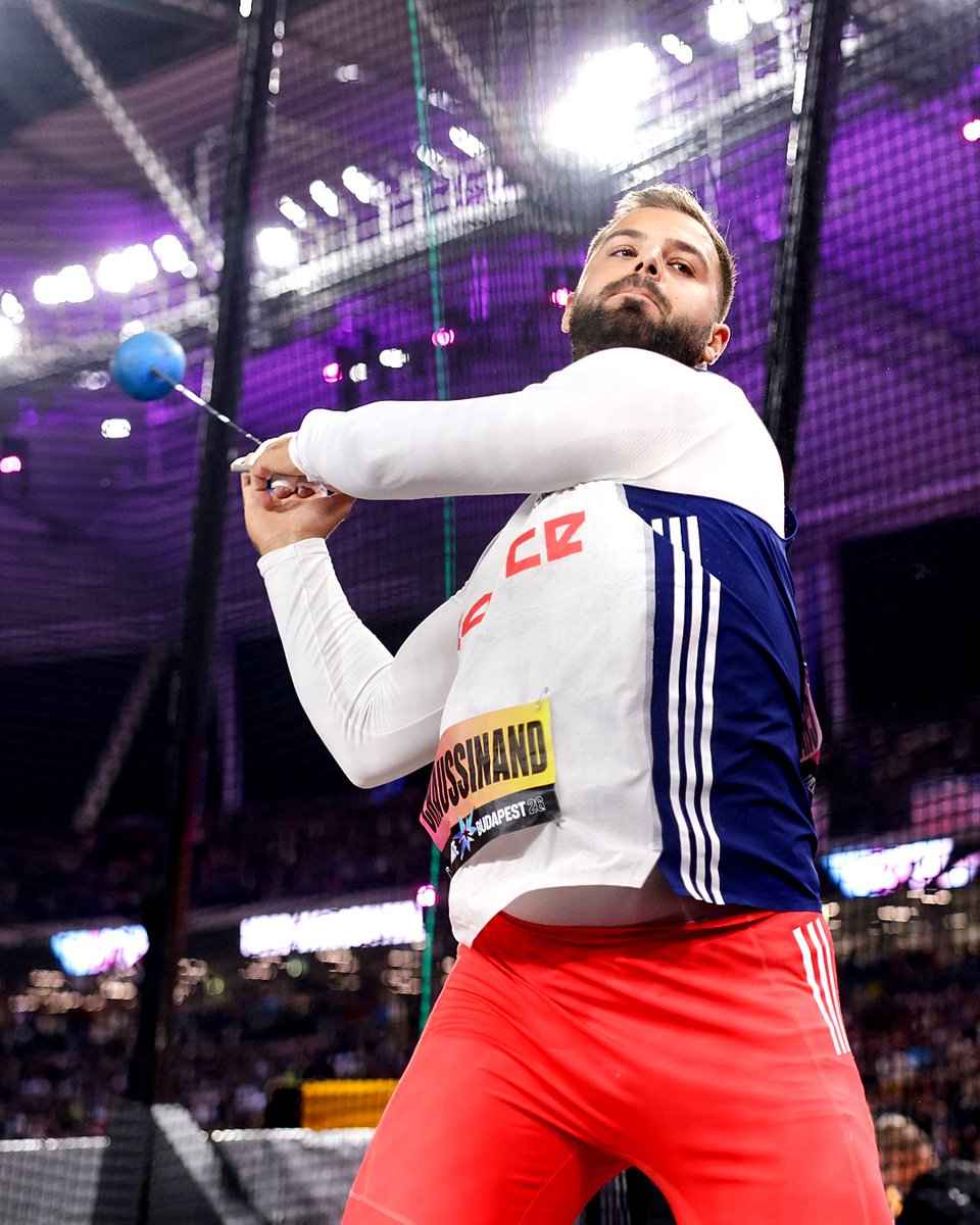 FFAthletisme's tweet photo. 6️⃣ Français dans le top 8 au 𝗪𝗼𝗿𝗹𝗱 𝗔𝘁𝗵𝗹𝗲𝘁𝗶𝗰𝘀 𝗨𝗹𝘁𝗶𝗺𝗮𝘁𝗲 𝗖𝗵𝗮𝗺𝗽𝗶𝗼𝗻𝘀𝗵𝗶𝗽 de Budapest :

. Yann Chaussinand a pris la 4e place de la finale du marteau grâce à un premier jet à 78,36 m.

. Hilary Kpatcha s'est également classée 4e avec un bond à 6,73 m (+1.1) au deuxième essai à la longueur.

. Baptiste Thiery 6e de la très relevée finale du saut à la perche avec 5,80 m

. Azeddine Habz a fini à une belle 6e place en 3'30''96 sur le 1500 m.

. Yanis Meziane a terminé 7e de la finale du 800 m en 1'42''78, son nouveau record personnel.

. Agathe Guillemot s'est classée 8e du 1500 m en 3'59''40.

👉 Infos et résultats à retrouver sur https://t.co/Ay4RoZNlGU

#WorldAthleticsUltimate