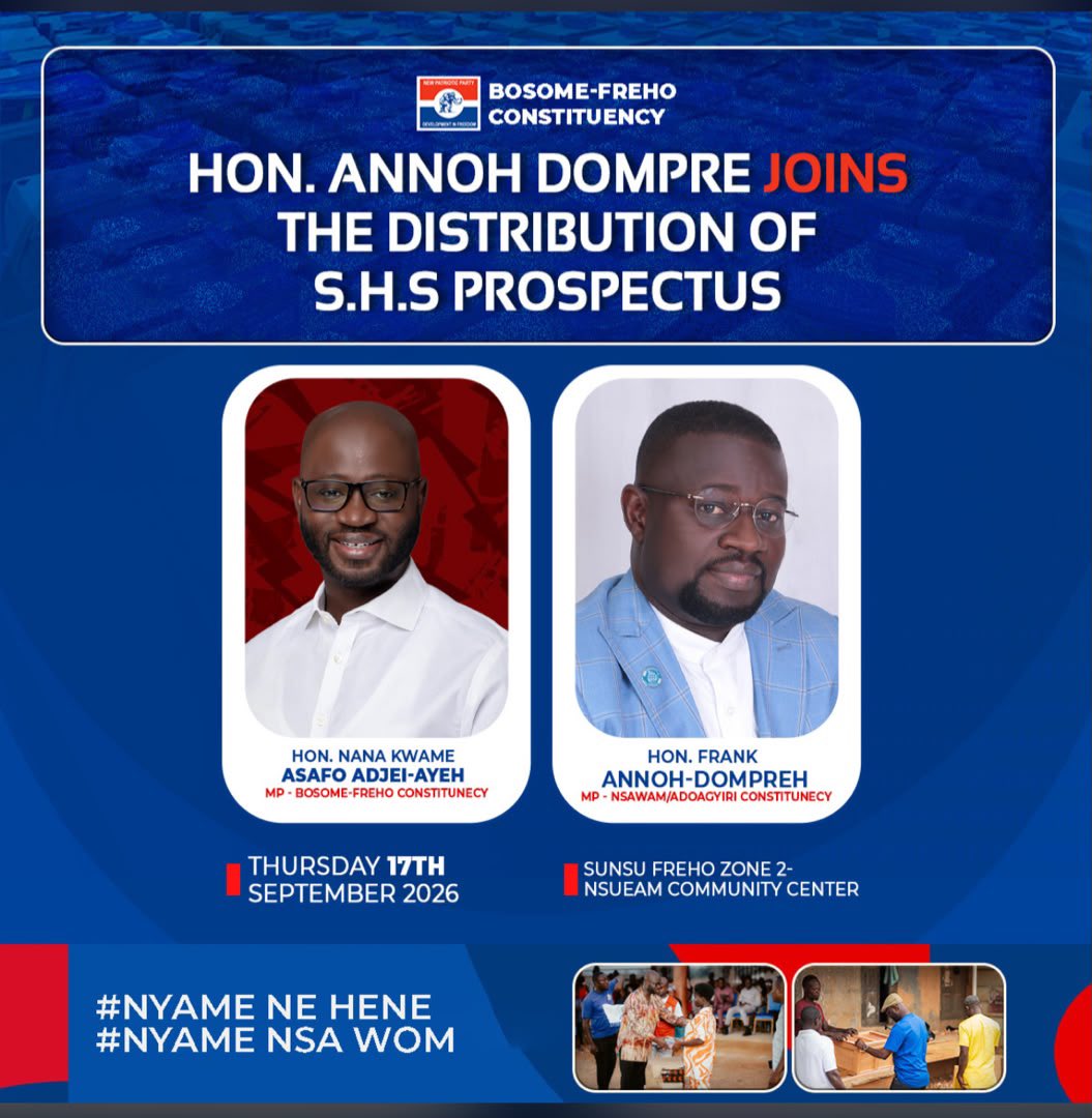 sonofjacob98's tweet photo. Hon. Frank Annoh-Dompreh joins Hon. Asafo Adjei as he distributes some prospectus to some new Shs 1 students
#LeadershipOfService https://t.co/vlP5bJAEV3