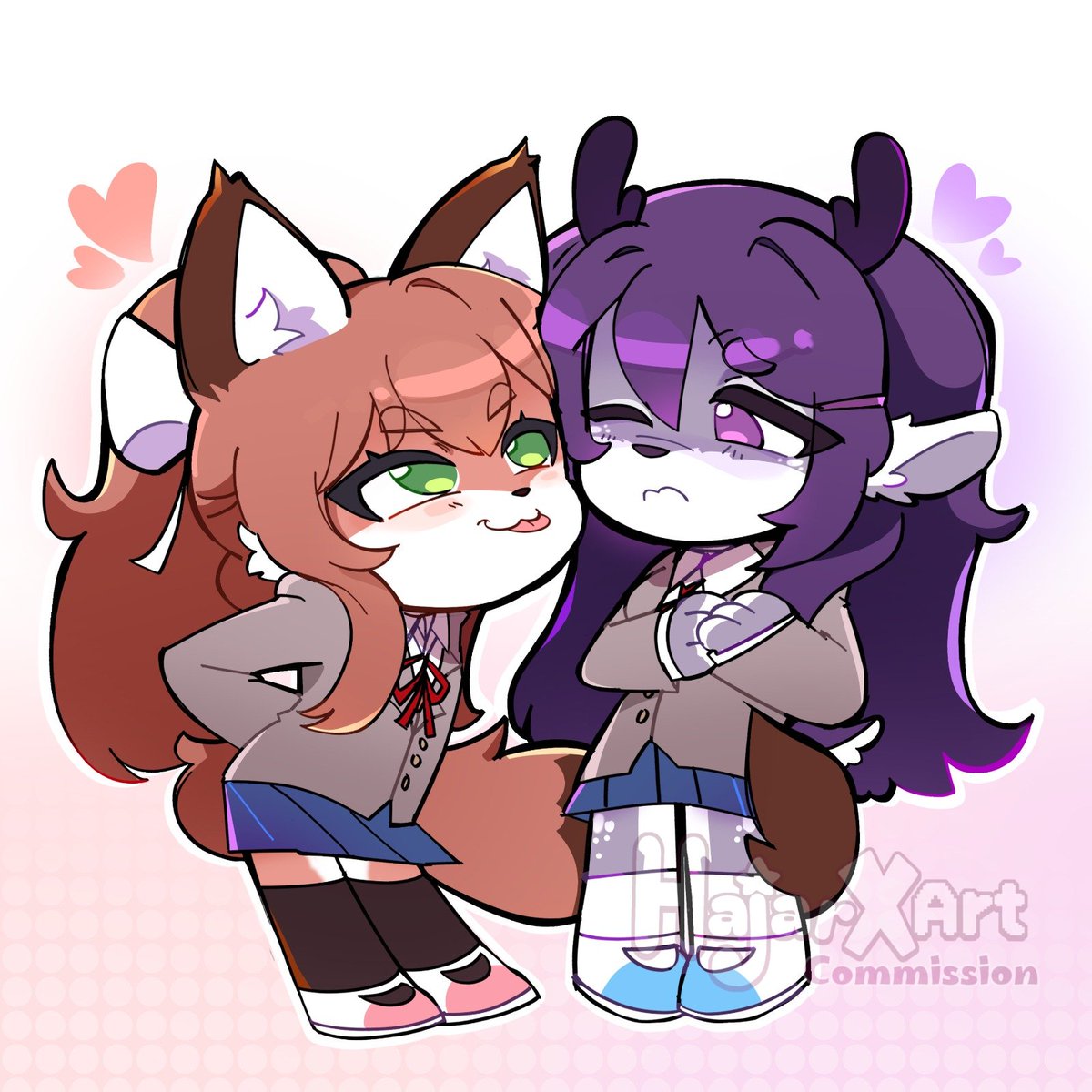 HAjXart's tweet photo. Commission ❤️ ~#ddlc #furry #yuriddlc #monikaddlc https://t.co/cGKylJf3yr