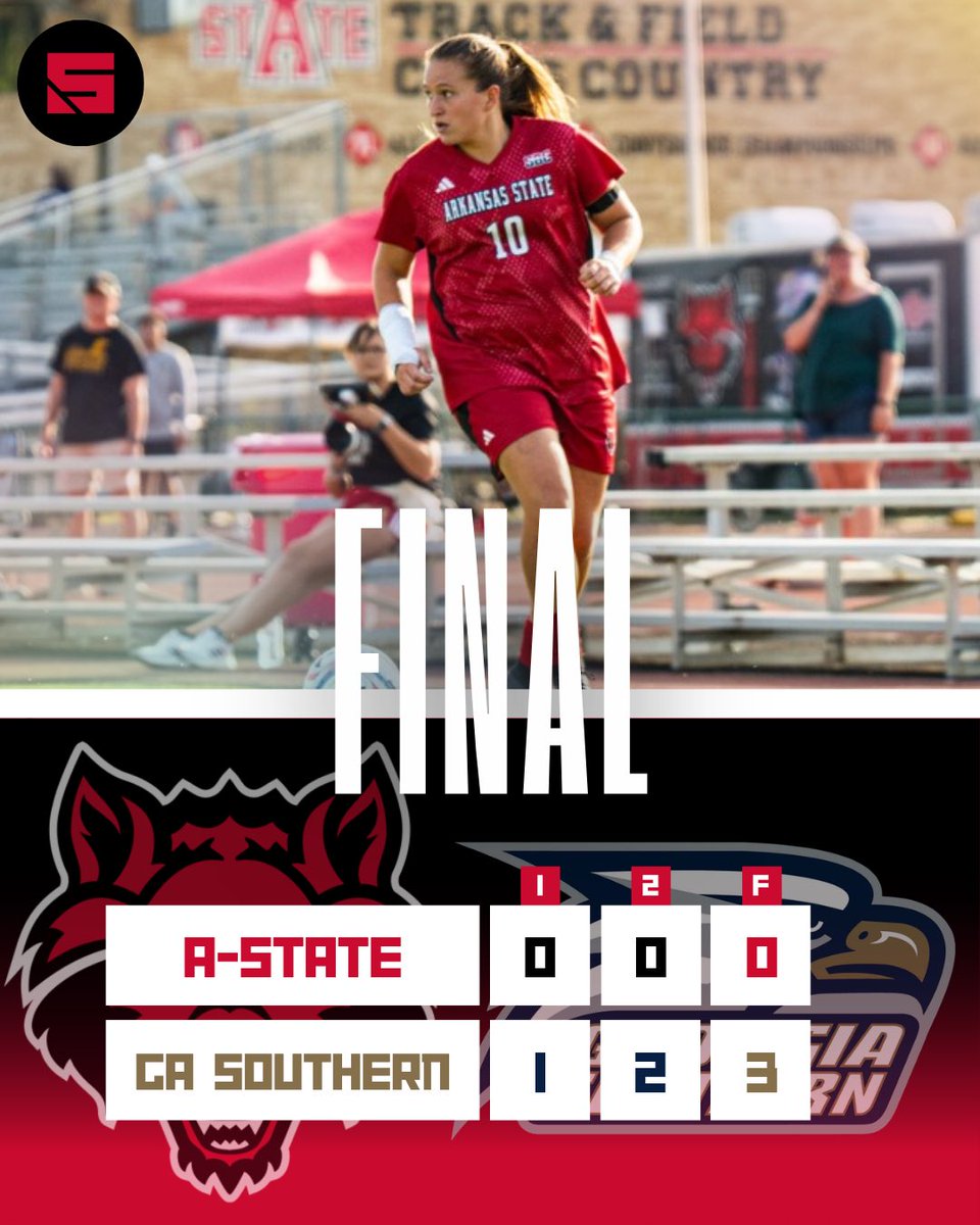 RedWolvesSynd's tweet photo. Lady Red Wolves ⚽️ falls in Conference Opener in Statesboro,Ga & falls to (2-3-2 Overall & 0-1 in Conference Play)
A-State - (0)
Final in Statesboro
Ga Southern - (3)
📸 jtfilmzs
Up Next: Thurs Sept 24th at Home
vs Southern Miss at 4:00pm
#WolvesUp #SBC #LadyRedWolves https://t.co/JAufJxHfp1