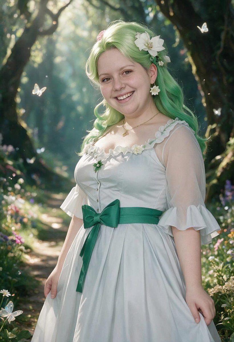 Lizzy1262629's tweet photo. Mint dress in the woods — green wig, white flowers in the hair, satin bow at the waist. Sun through the trees, a wide smile.
#GreenHair #ForestPortrait #MintDress #FlowerHair #Cottagecore #GardenLook #OOTD #SoftLight #FairytaleLook #LookOfTheDay #NatureShoot #CuteLook https://t.co/GwhdG1Sj0U