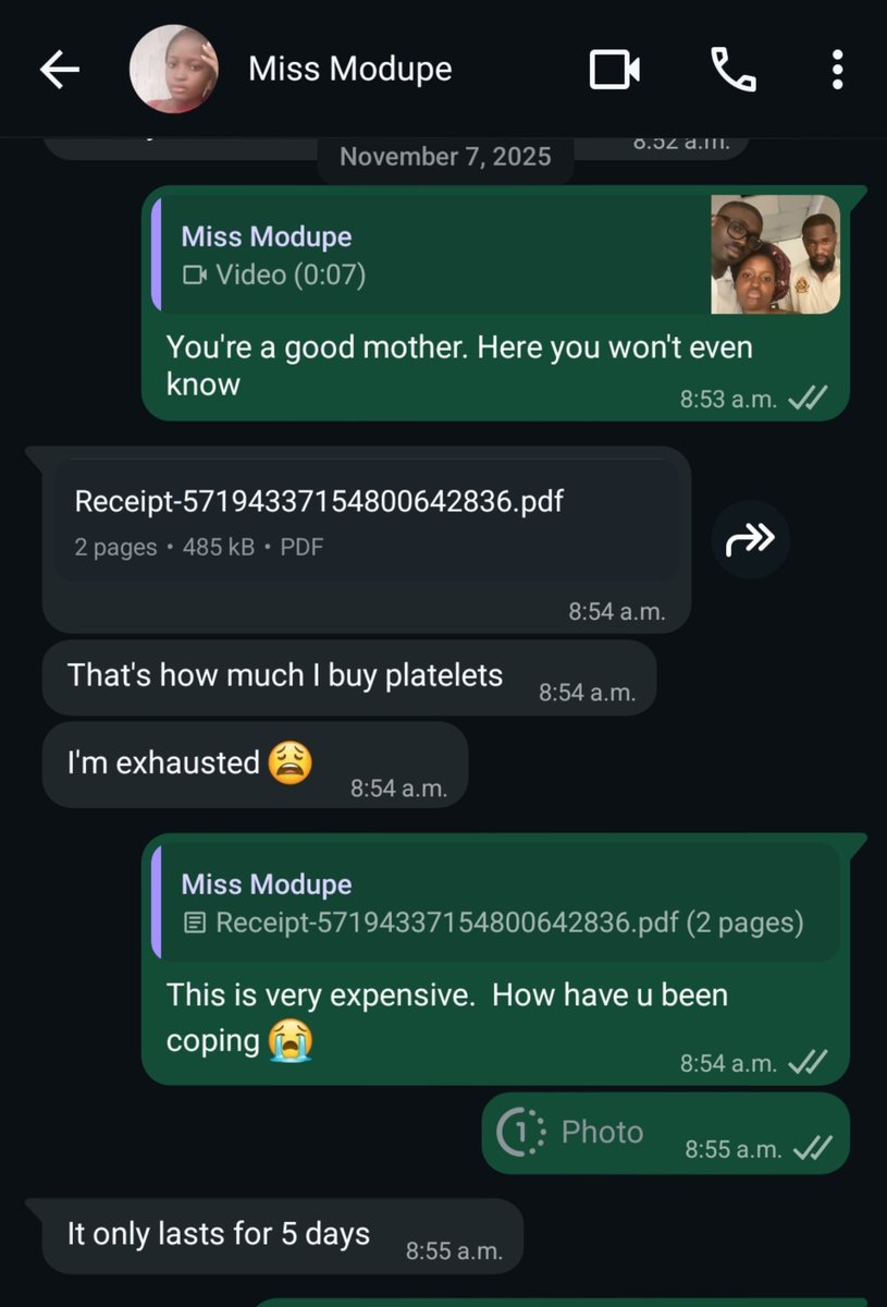 Mr_Md33_'s tweet photo. Please, I would need your help in retweeting this. As of last year, her daughter was diagnosed with cancer; they had to strive hard to raise that money, and they went for treatment, after which she got better. Now the cancer is back. If you are in a capacity to help, please kindly help. Thanks.

Our conversation as at last year and today