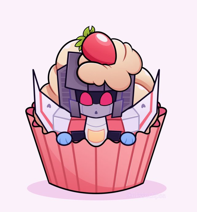 _misseclipsa_'s tweet photo. Seeker in cupcake 🧁✨
#starscream #transformers #starscreamg1
#fanart #transformersg1 #transformersfanart https://t.co/Gsi6W4CMKN