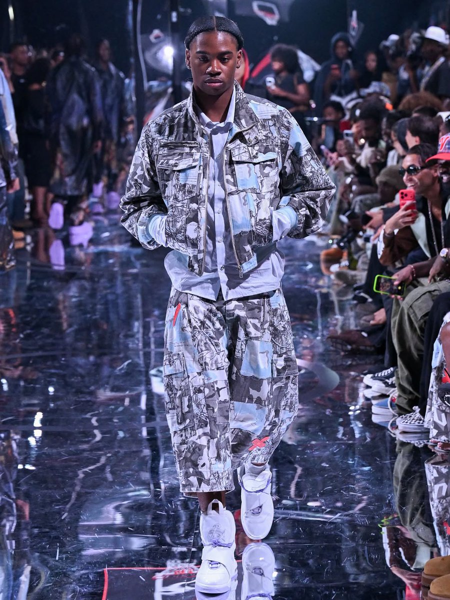 wydhuey's tweet photo. Camo!, Draft Day, Rio Amor &amp; Mudman walking for PDF at NYFW last night 📸 https://t.co/pBS7S0BjEs