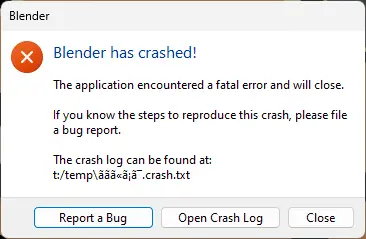 zenlab3d's tweet photo. "Blender has crashed" https://t.co/nX4RWpc4yF