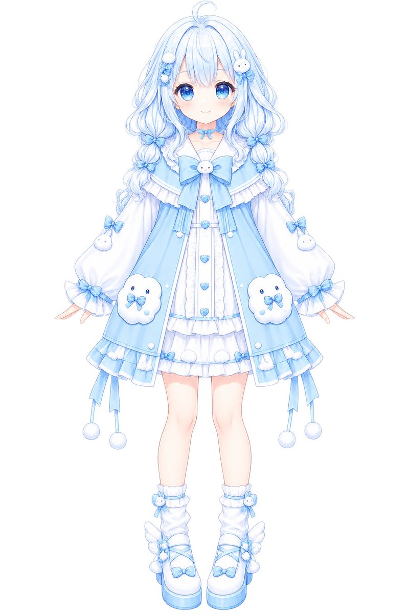 EjiriQi's tweet photo. @Lookeightbees Dropping my VTuber OC, Ejiri Qi! ☁️🐇💙

She’s a cute and curious Dream Traveler with a fluffy cloud-rabbit theme! ✨
I’d love to see her as an ID profile photo, especially with the cute hands/props option! 🥹💕
Thank you for hosting, and good luck everyone! 🍀✨ https://t.co/43ljVJAS5s