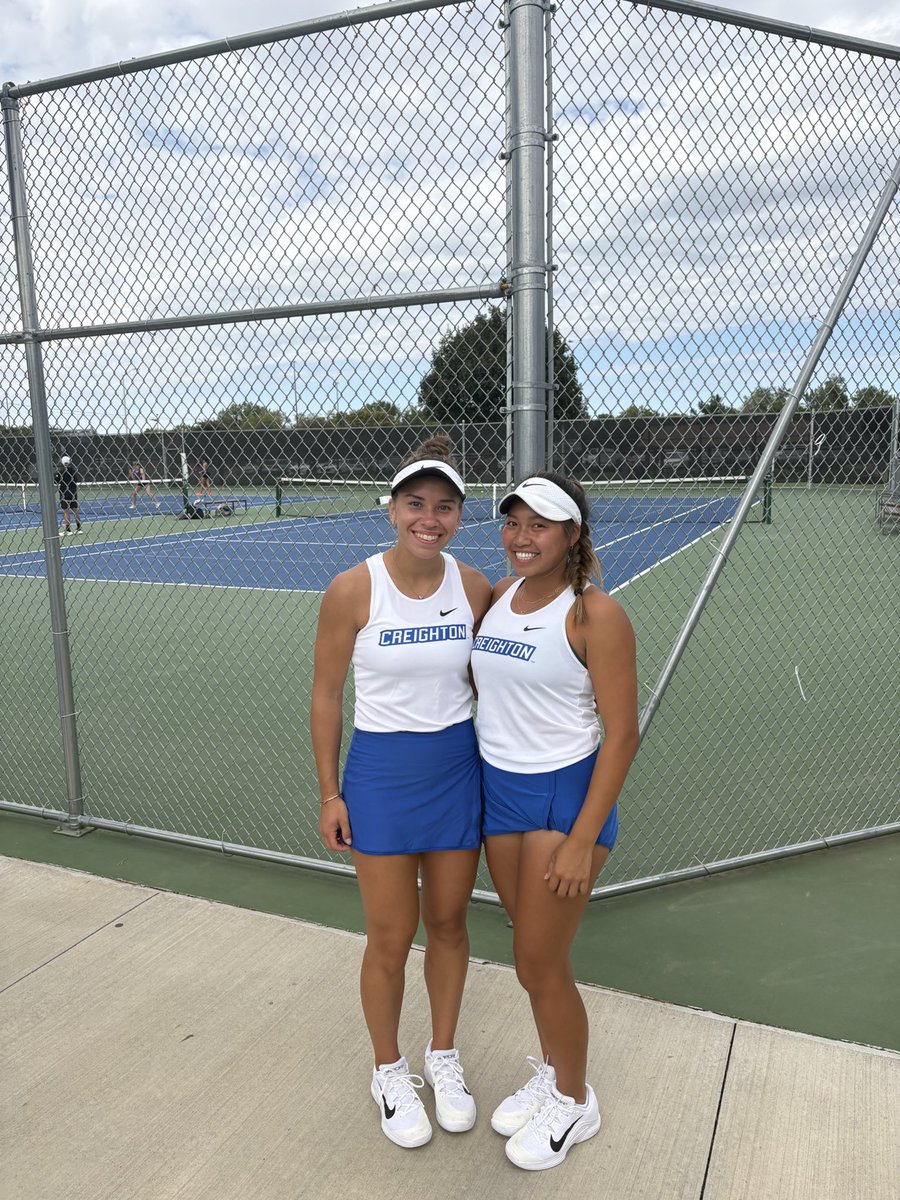 creightonW10S's tweet photo. Olivia Minikel and Teresa Tran are your Augustana Invite Flight 1 Doubles Champions! 

#GoJays https://t.co/9yGDCzeSZU