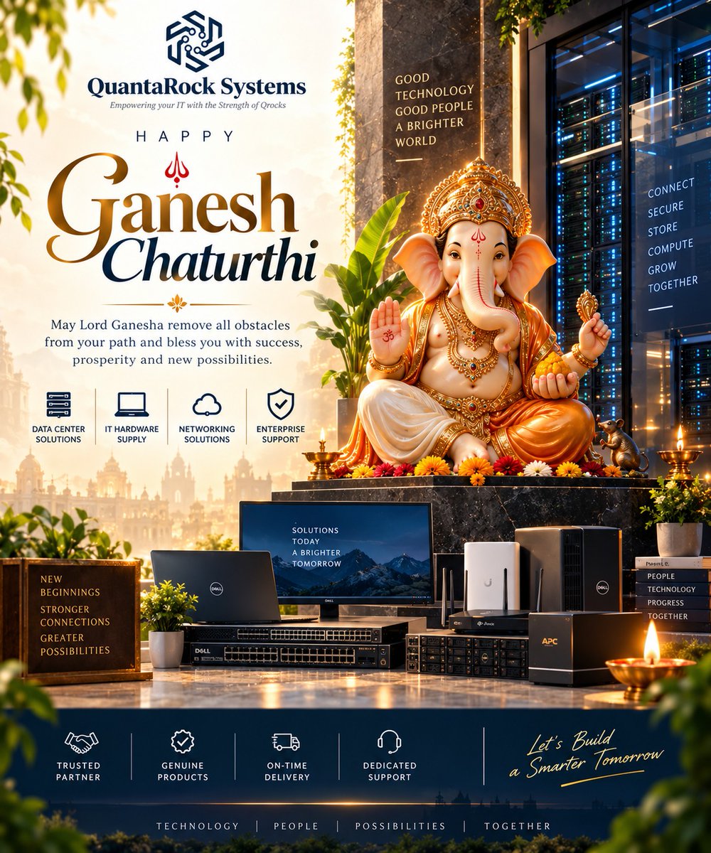 QuantaRock's tweet photo. 🙏Celebrating Ganesh Chaturthi with new beginnings, stronger connections, and endless possibilities.                                                                                           ॥ वक्रतुण्ड महाकाय सूर्यकोटि समप्रभः। निर्विघ्नं कुरु मे देव शुभकार्येषु सर्वदा॥ 🙏 https://t.co/4tGIvAdiul