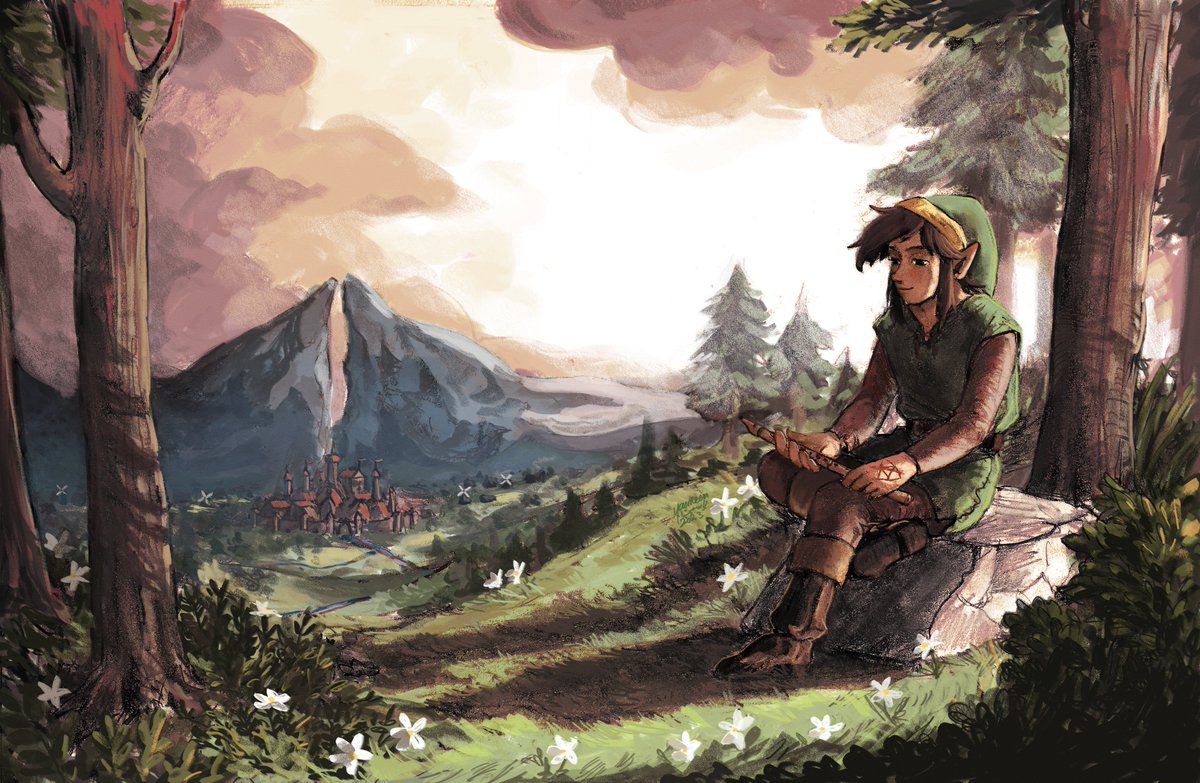 Yami_sha's tweet photo. While the Zelda 2 fans are here from my latest tweet, here is some Zelda 2 fanart I've made💚💛❤️.

I also have a 10 page comic about Link's blood curse linked in the tweet below https://t.co/pi1oPOmr83