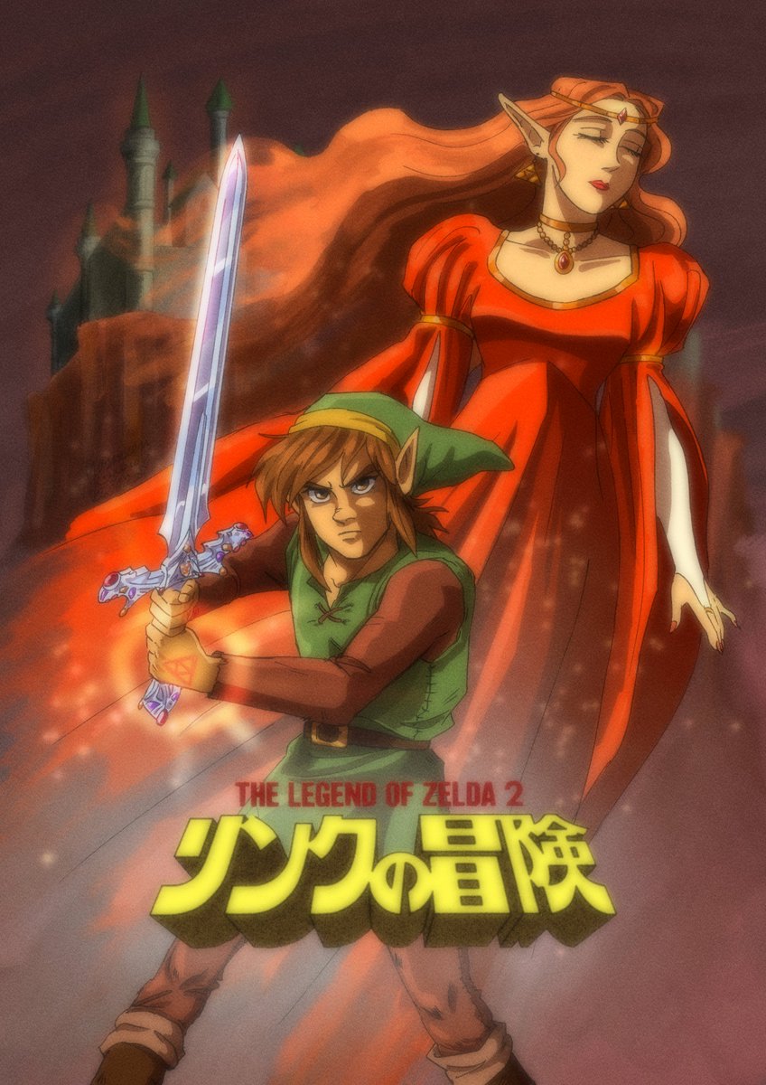 Yami_sha's tweet photo. While the Zelda 2 fans are here from my latest tweet, here is some Zelda 2 fanart I've made💚💛❤️.

I also have a 10 page comic about Link's blood curse linked in the tweet below https://t.co/pi1oPOmr83