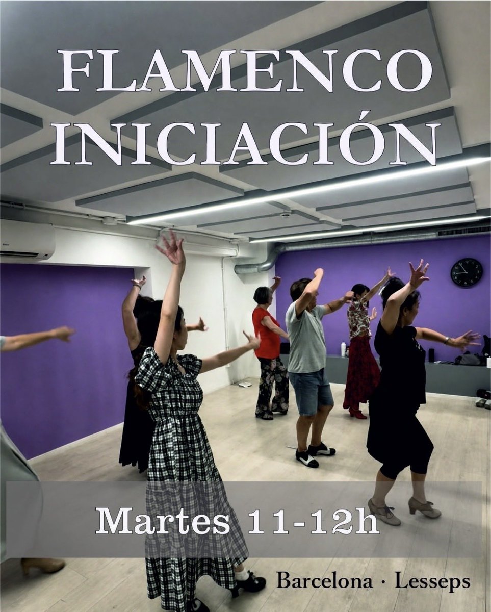eriFukuhara's tweet photo. Clases de flamenco iniciación en Barcelona! Los martes 11-12h☺️Pregúntame más detalle! https://t.co/Y38KcYFo43