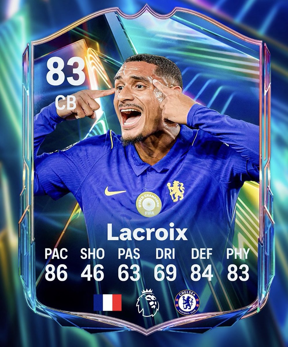 BoostYourFUT's tweet photo. Lacroix OTW will be EVERYWHERE 😳

Only level 7 in the premium pass! 

Should be able to unlock by week 3 ✅ 

#FC27 https://t.co/MzSp1ADrLu