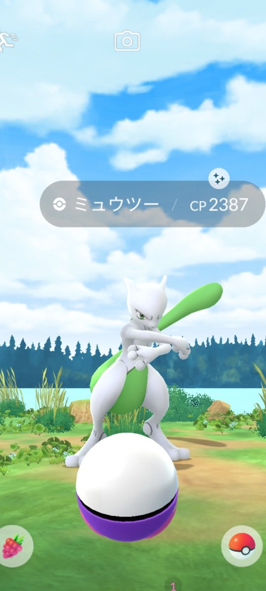 SnowMarimo1224's tweet photo. 遅くなりましたがメガフィナーレから。メガレイドは興味なくて仕事で短時間だし無料パス消化だけしました、1回目で色違いミュウツー100が来ました。100に興味がないせいかあっさり。
　
背景100 配布も色違いミュウツーだったので2体100、通常色も元ガチ勢だったから100を持ってるしミュウツーは好き。 https://t.co/IaXvvgfpBq