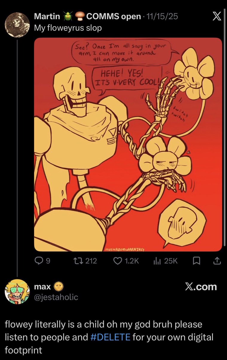 alexausi's tweet photo. the audacity to call a 16 yr old a pedo over YOUR headcanon about floweys age is reflective of yourself on how you view their relationship, and you should be embarrassed to even have even annoyed others abt their own NORMAL and CONSENSUAL versions of them #dontlaugh https://t.co/BvaJfzkKxK